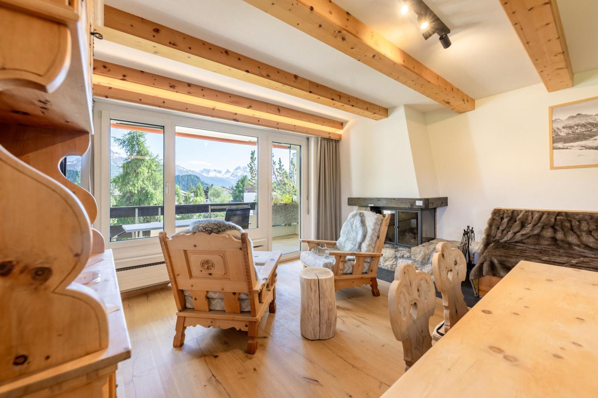 Cosy Apartment Facing Piz Rosatsch Сейнт Мориц Екстериор снимка